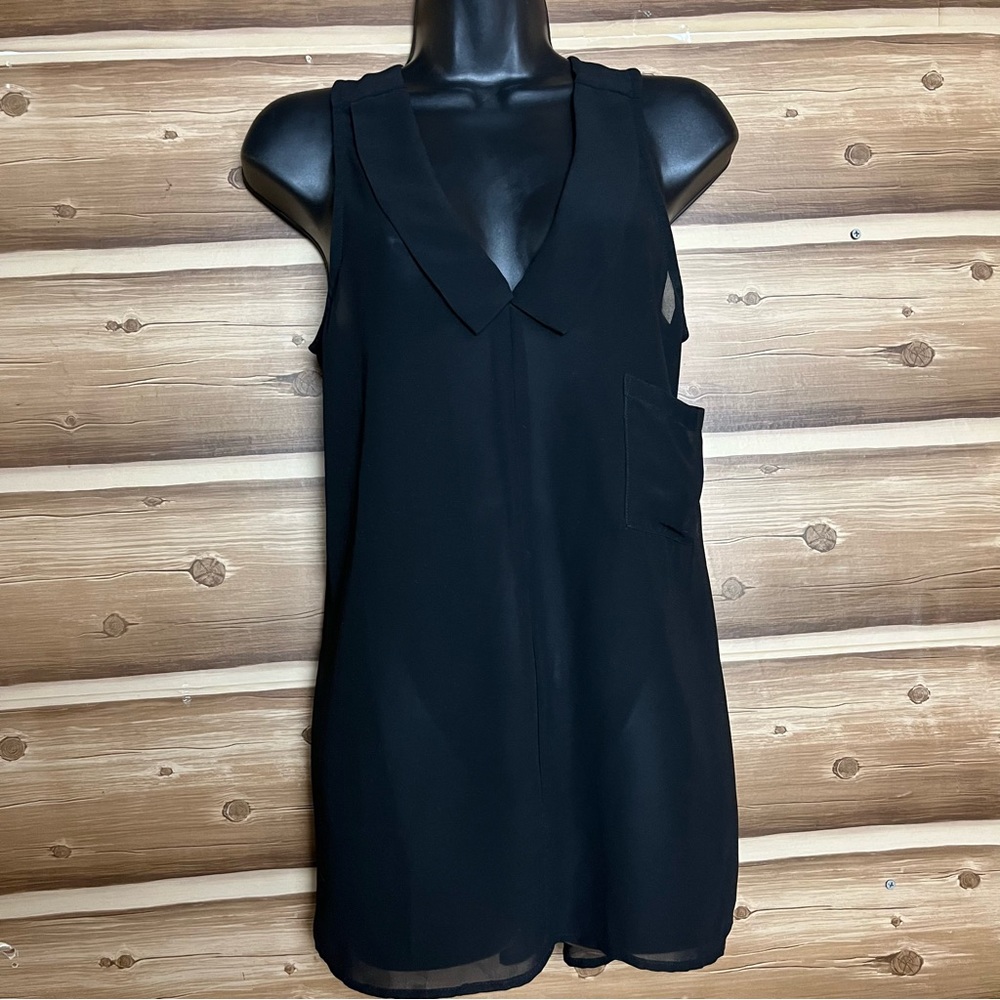 5/$20 Love stitch women black blouse size M - Picture 3 of 10